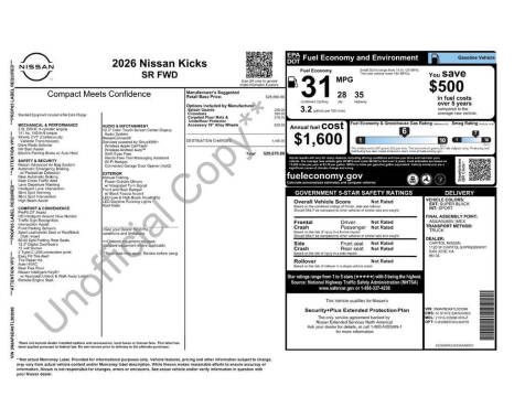 2026 Nissan Kicks SR