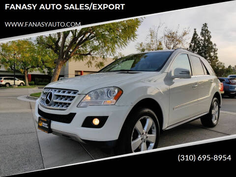 2011 Mercedes-Benz M-Class for sale at FANASY AUTO SALES/EXPORT in Yorba Linda CA