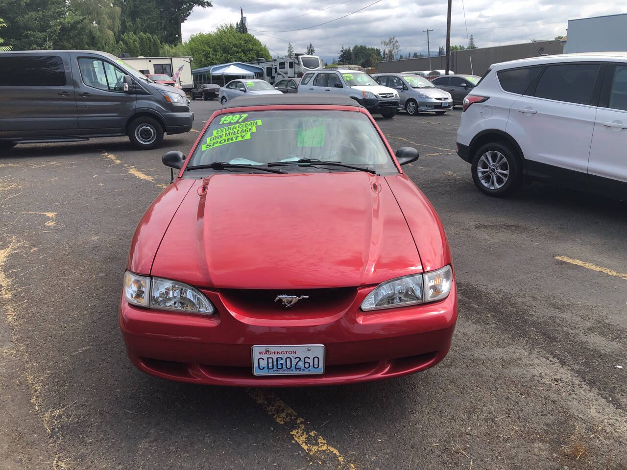 Red 1997 Ford Mustang GT Convertible GT 2dr Convertible 1