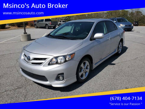 2011 Toyota Corolla for sale at Msinco's Auto Broker in Snellville GA
