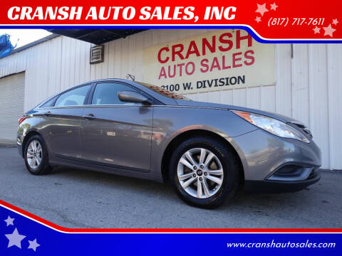 2013 Hyundai Sonata for sale at CRANSH AUTO SALES, INC in Arlington TX