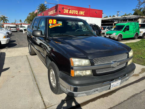 2003 Chevrolet Avalanche for sale at 3K Auto in Escondido CA