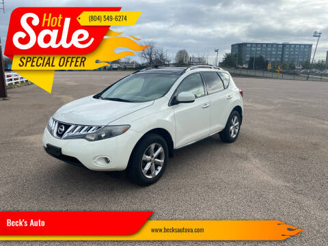 2009 Nissan Murano for sale at Beck's Auto in Chesterfield VA