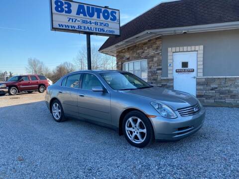 2004 Infiniti G35 for sale at 83 Autos in York PA