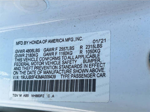 2021 Acura TLX w/Tech