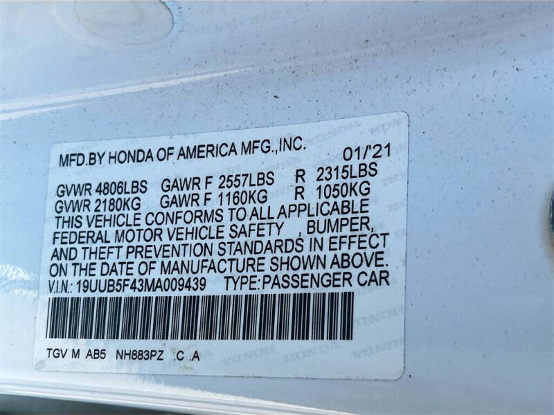 2021 Acura TLX w/Tech