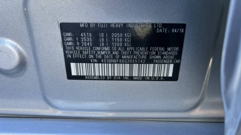 2016 Subaru Legacy 2.5i Premium