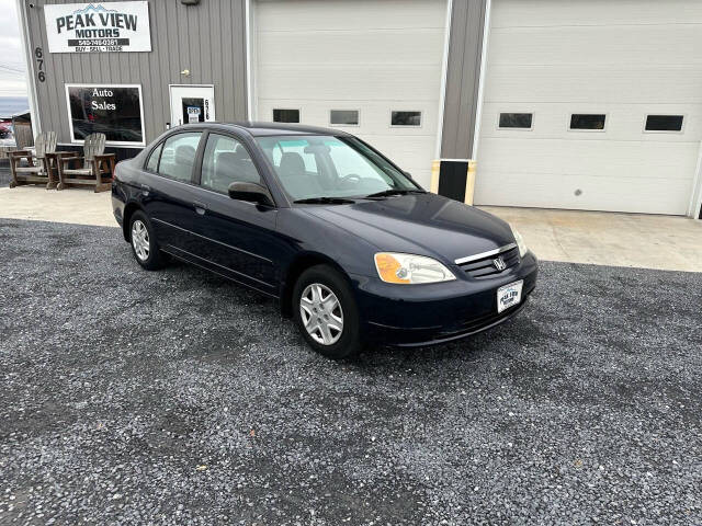 2003 Honda Civic for sale at PEAK VIEW MOTORS in Mount Crawford, VA