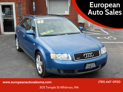 2003 Audi A4 for sale at European Auto Sales in Whitman MA