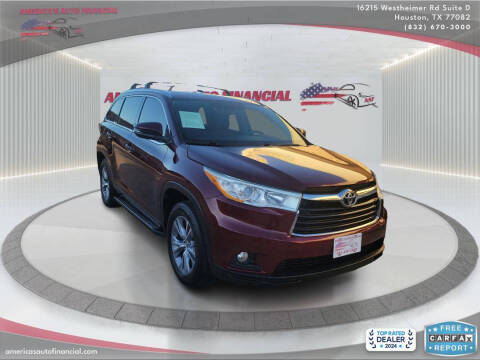 2014 Toyota Highlander for sale at America's Auto Financial in Houston TX