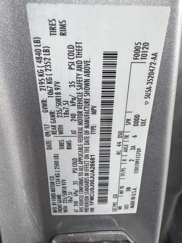 2018 Ford Escape Titanium
