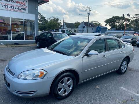 2008 Chevrolet Impala for sale at AutoPro Virginia LLC in Virginia Beach VA