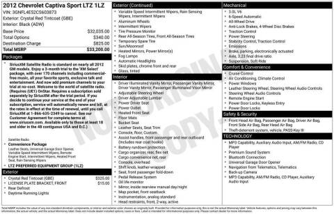2012 Chevrolet Captiva Sport LTZ