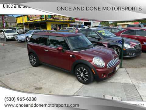 2010 MINI Cooper Clubman for sale at Once and Done Motorsports in Chico CA
