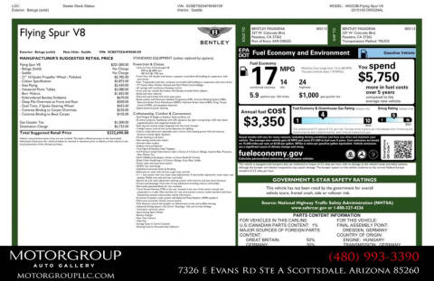 2015 Bentley Flying Spur V8