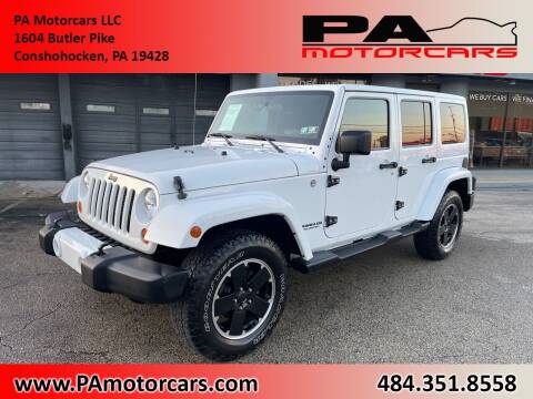 2012 Jeep Wrangler Unlimited for sale at PA Motorcars in Conshohocken PA
