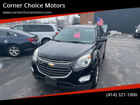 2017 Chevrolet Equinox for sale at Corner Choice Motors in West Allis WI