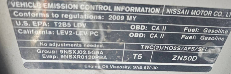 2009 Nissan Altima 2.5