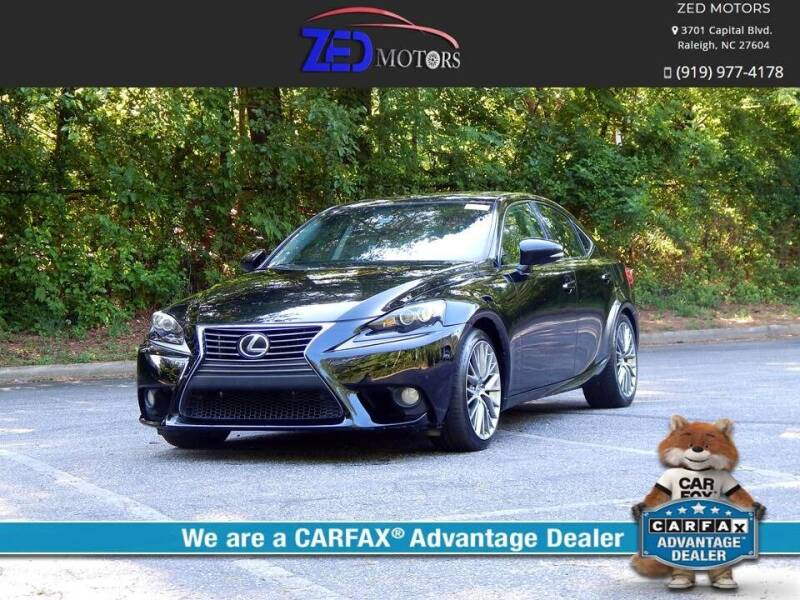 2014 Lexus IS 250 for sale at Zed Motors in Raleigh NC