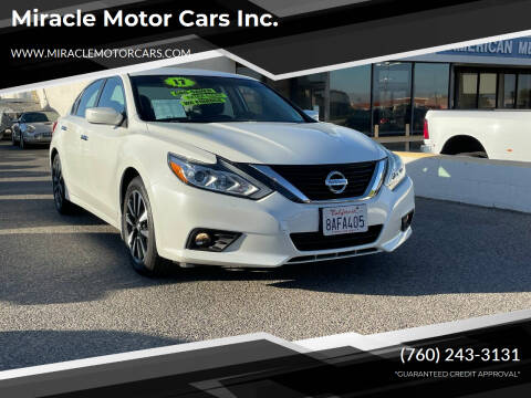 2017 Nissan Altima for sale at Miracle Motor Cars Inc. in Victorville CA