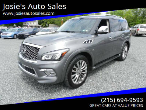 2015 Infiniti QX80 for sale at Josie's Auto Sales in Gilbertsville PA