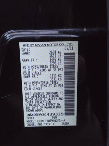 2011 Nissan Frontier SV V6