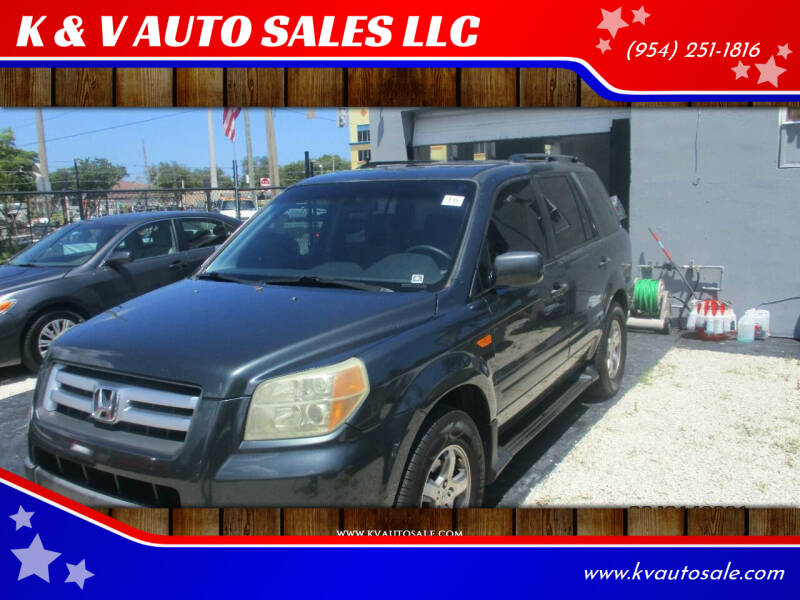 2006 Honda Pilot for sale at K & V AUTO SALES LLC in Hollywood FL