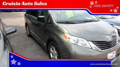 2013 Toyota Sienna for sale at Cruisin Auto Sales in Appleton WI