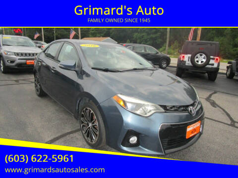 2016 Toyota Corolla for sale at Grimard's Auto in Hooksett NH