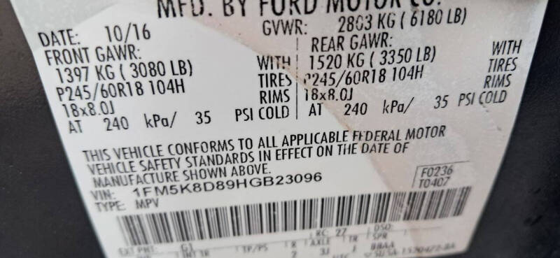 2017 Ford Explorer XLT