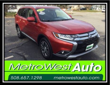 2016 Mitsubishi Outlander for sale at Metro West Auto in Bellingham MA