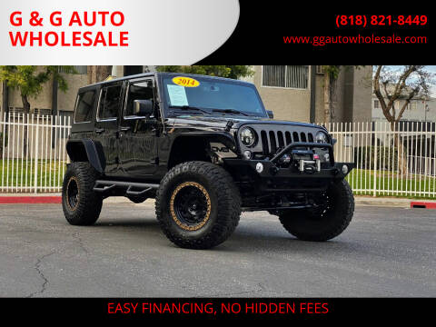 2014 Jeep Wrangler Unlimited for sale at G & G AUTO WHOLESALE in North Hollywood CA