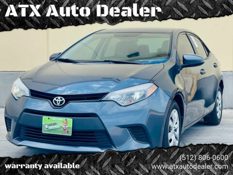 2014 Toyota Corolla for sale at ATX Auto Dealer in Kyle TX