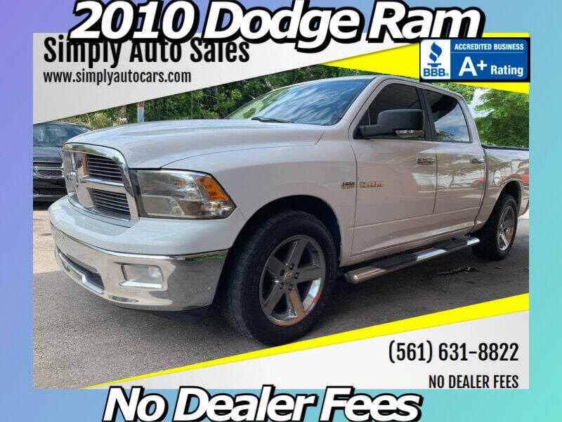 2010 Dodge Ram Pickup 1500 for sale at Simply Auto Sales in Palm Beach Gardens FL