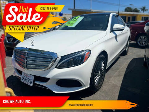 2015 Mercedes-Benz C-Class for sale at CROWN AUTO INC, in South Gate CA