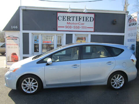 2013 Toyota Prius v for sale at CERTIFIED MOTORCAR LLC in Roselle Park NJ