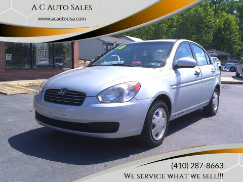 2010 Hyundai Accent for sale at A C Auto Sales in Elkton MD