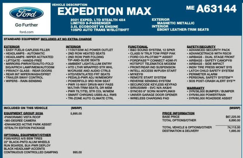 2021 Ford Expedition MAX Limited