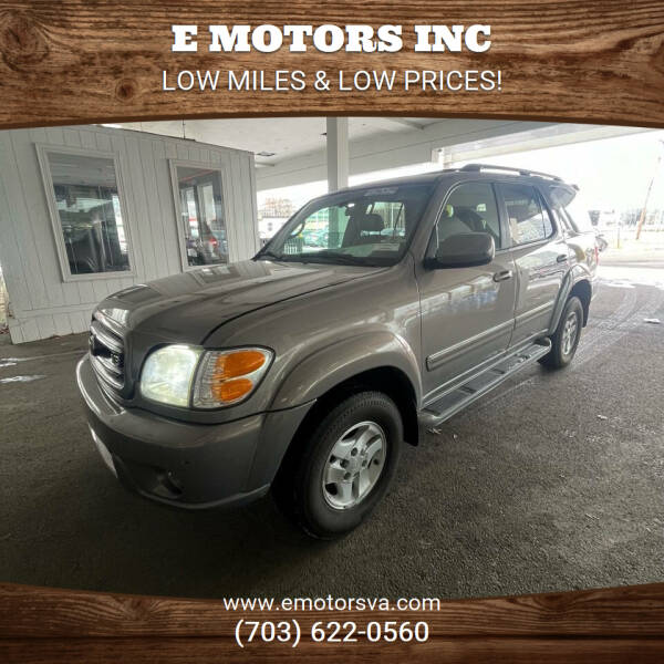 2002 Toyota Sequoia for sale at E Motors INC in Vienna VA