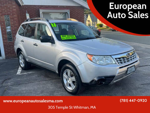2011 Subaru Forester for sale at European Auto Sales in Whitman MA