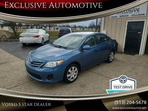 2013 Toyota Corolla for sale at Exclusive Automotive in West Chester OH