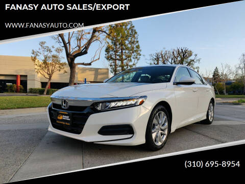 2020 Honda Accord for sale at FANASY AUTO SALES/EXPORT in Yorba Linda CA