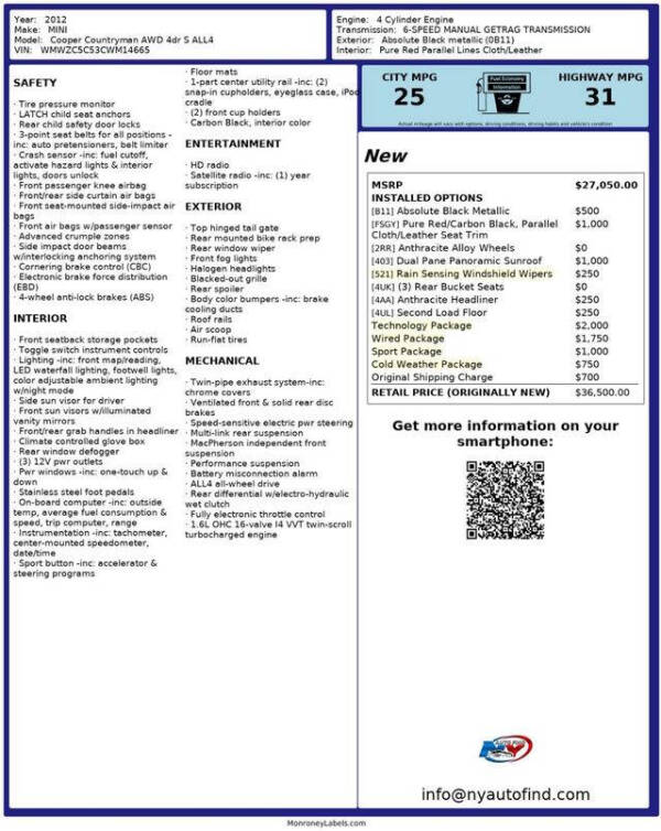 2012 MINI Cooper Countryman S ALL4