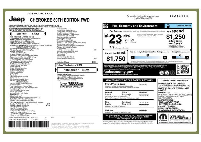 2021 Jeep Cherokee Latitude Lux