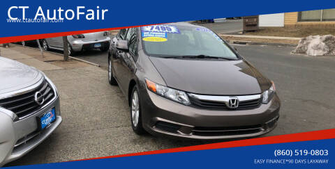 2012 Honda Civic for sale at CT AutoFair in West Hartford CT