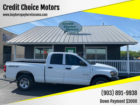 2008 Dodge Ram 1500 for sale at Credit Choice Motors in Sherman TX