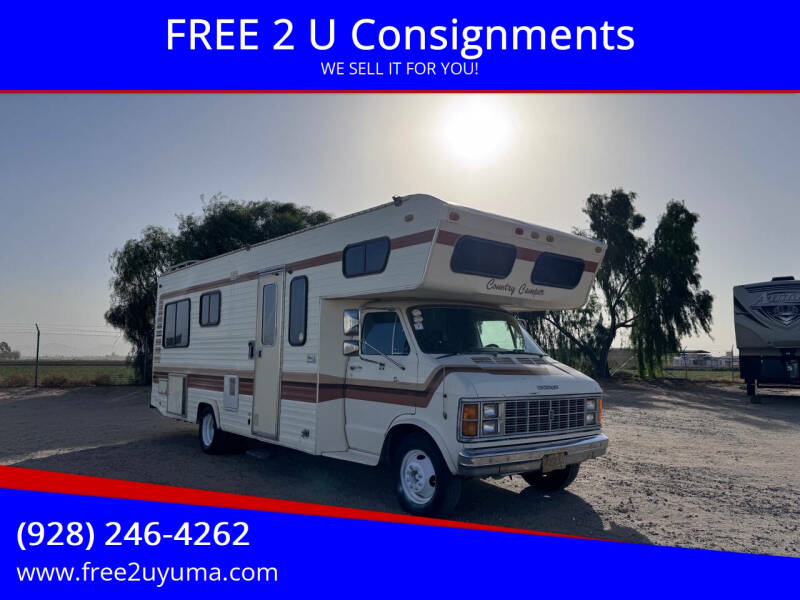 1980 Dodge Sportsman Country Camper for sale at FREE 2 U Consignments in Yuma AZ