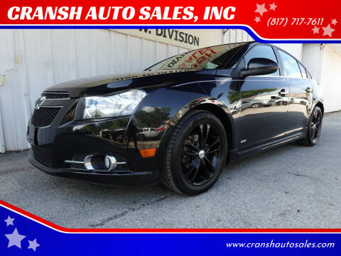 2012 Chevrolet Cruze for sale at CRANSH AUTO SALES, INC in Arlington TX