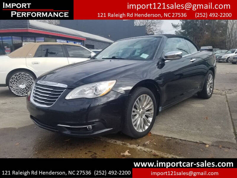 2013 Chrysler 200 Convertible for sale at Import Performance Sales - Henderson in Henderson NC