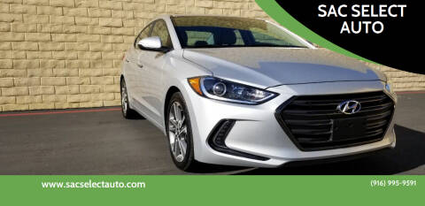 2017 Hyundai Elantra for sale at SAC SELECT AUTO in Sacramento CA